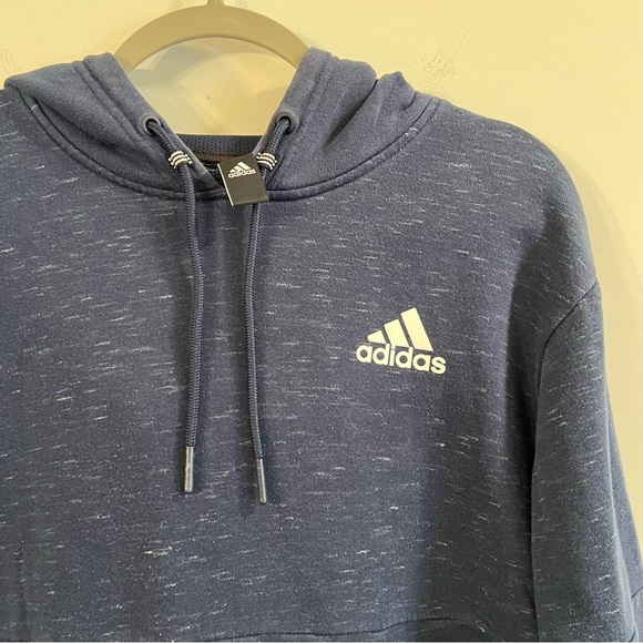 Men’s Adidas blue hooded pullover sweatshirt size medium M - Picture 2 of 4